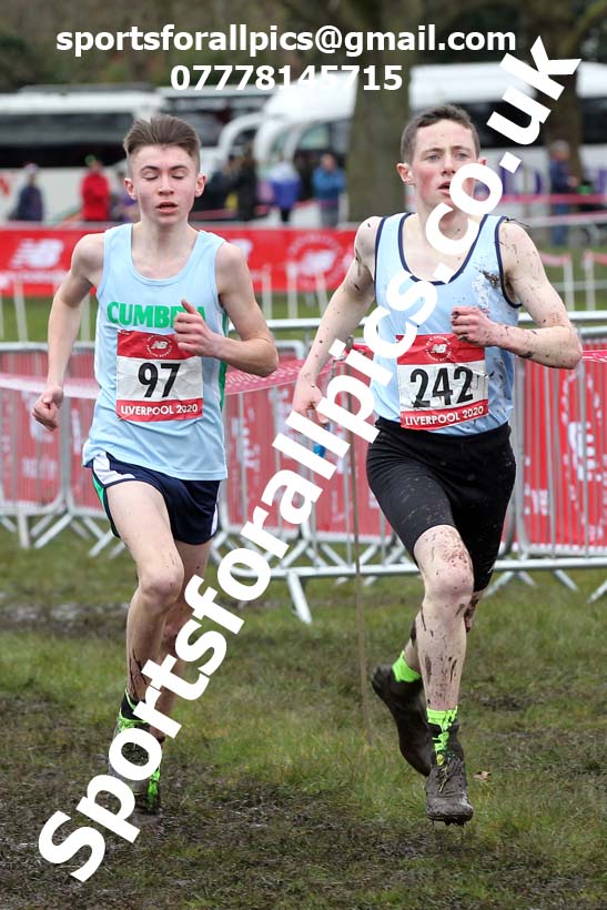 Intermediate boys, 2020 New Balance English Schools Champs., Sefton Park, Liverpool. Photo: David T. Hewitson/Sports for All Pics